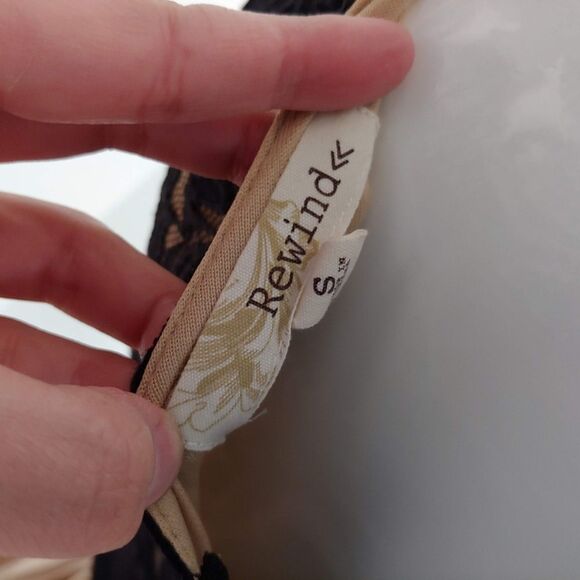 Womens S Rewind dress tank black lace pleated - Picture 7 of 8